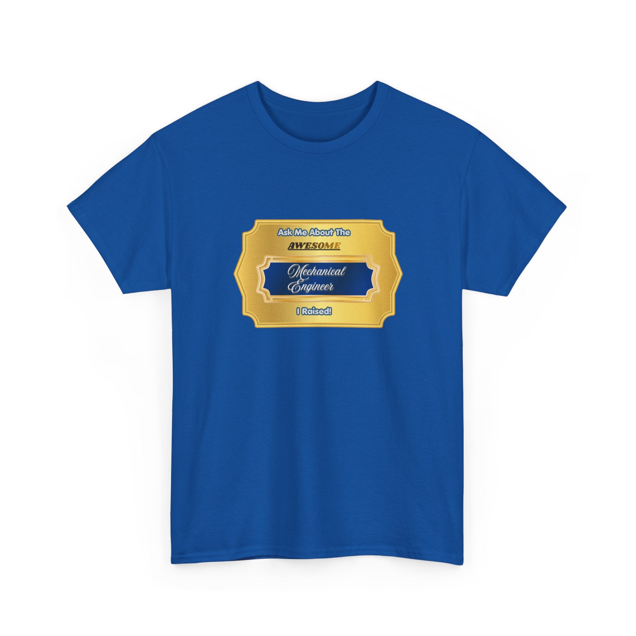 Proud Mechanical Engineer Parent T-Shirt - Awesome Engineer I Raised Gift - Premium Graphic Tee for Mom & Dad