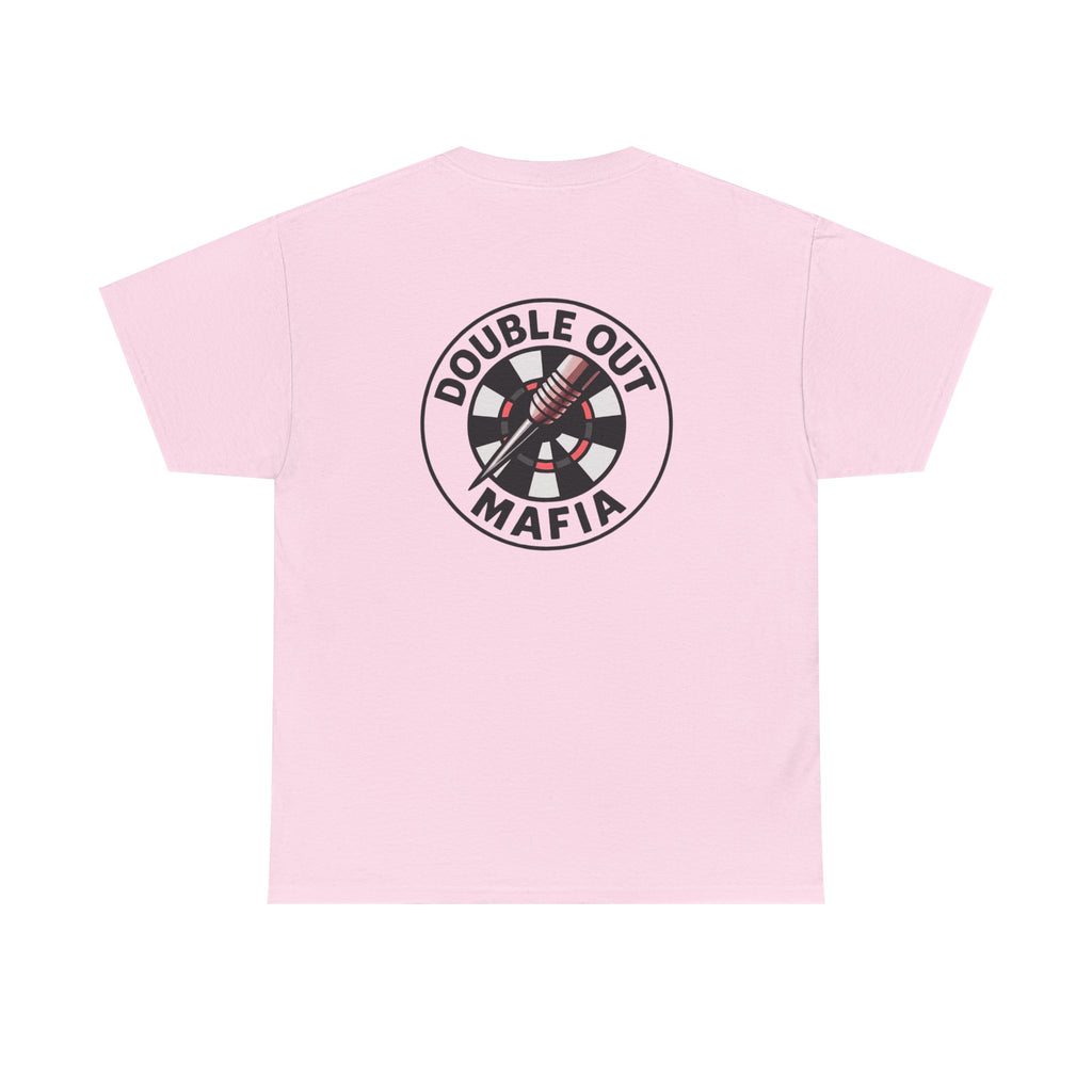 Double Out Mafia Darts Tee — Retro Dartboard Logo T-Shirt