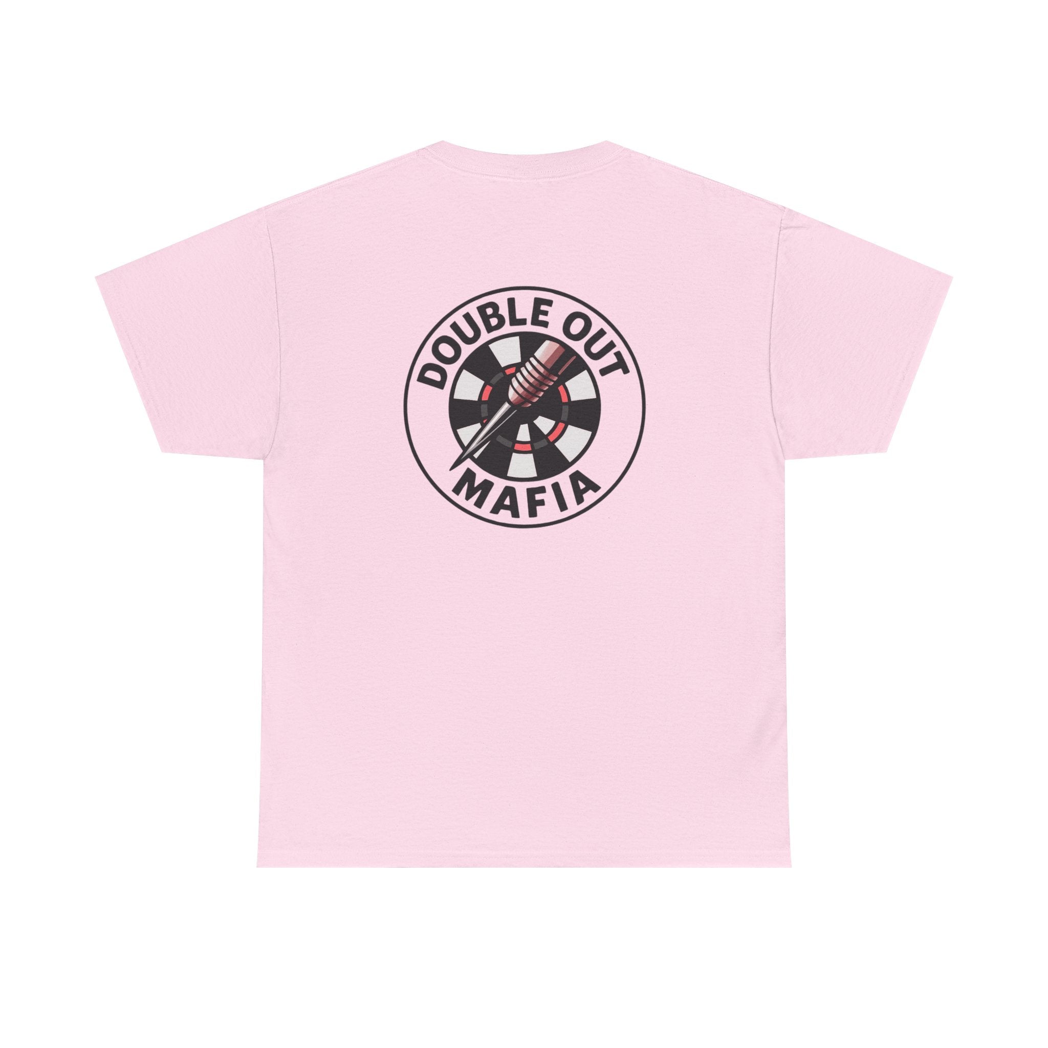 Double Out Mafia Darts Tee — Retro Dartboard Logo T-Shirt