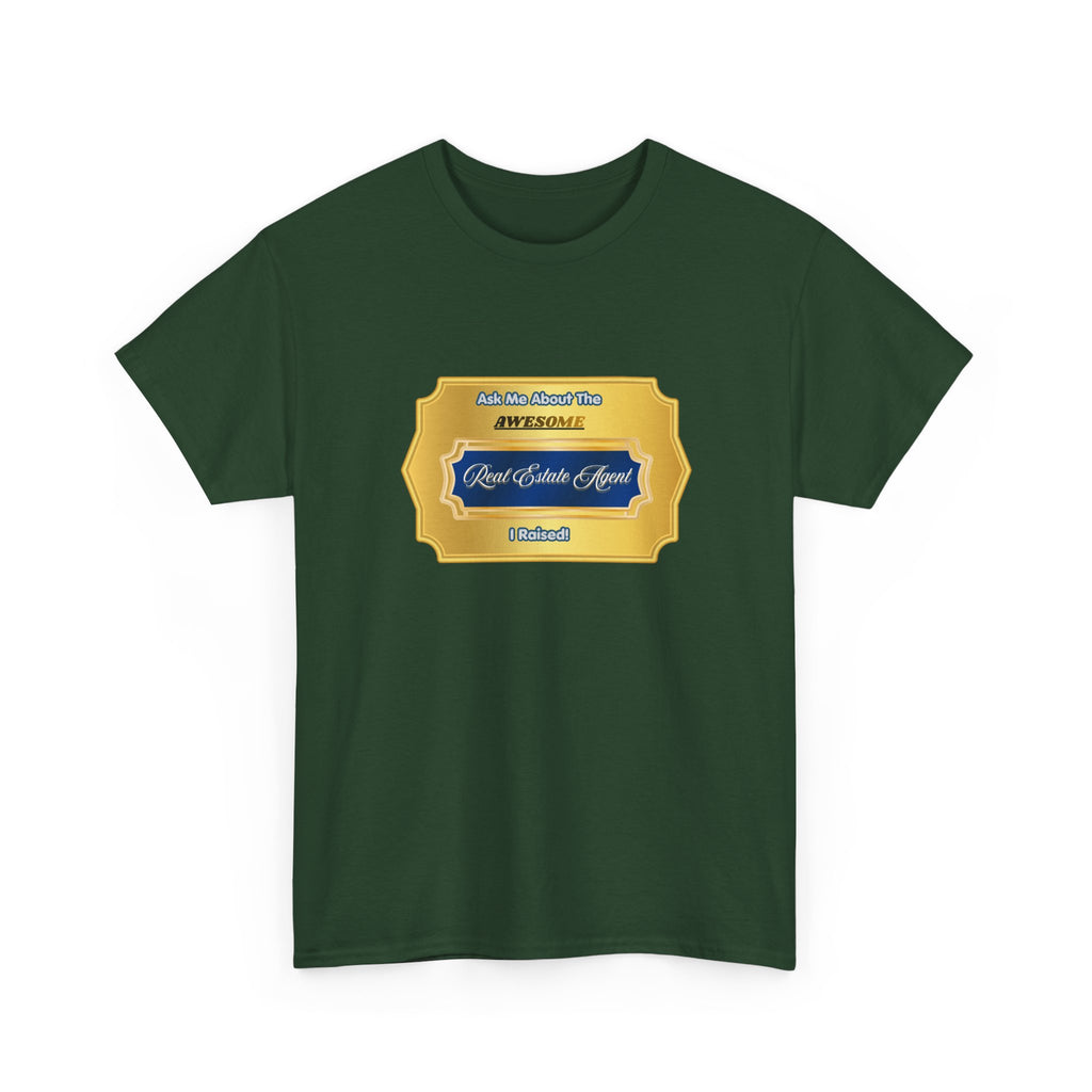 Proud Real Estate Agent Parent T-Shirt - Awesome Realtor Gift for Mom or Dad - Professional Success Celebration Tee