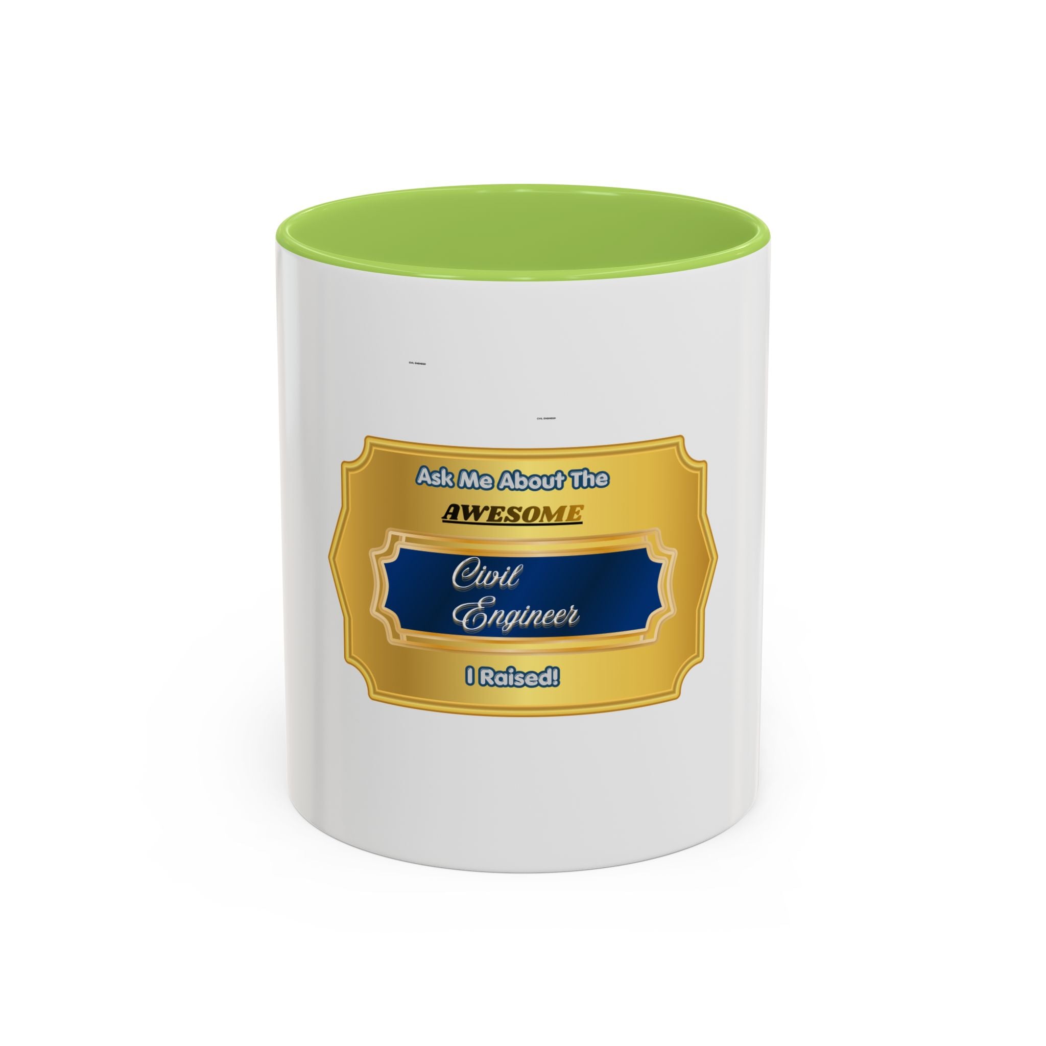 Elegant Civil Engineer Parent Mug - Ask Me About The Awesome Civil Engineer I Raised - Premium Gift for Proud Mom or Dad - 11oz Ceramic