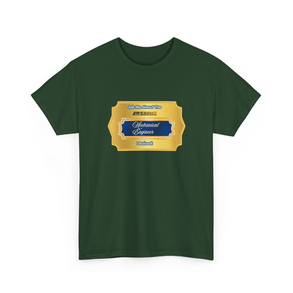 Proud Mechanical Engineer Parent T-Shirt - Awesome Engineer I Raised Gift - Premium Graphic Tee for Mom & Dad