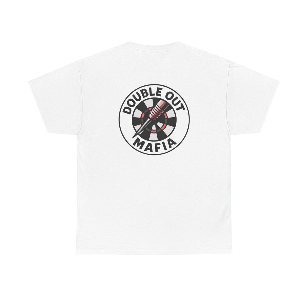 Double Out Mafia Darts Tee — Retro Dartboard Logo T-Shirt