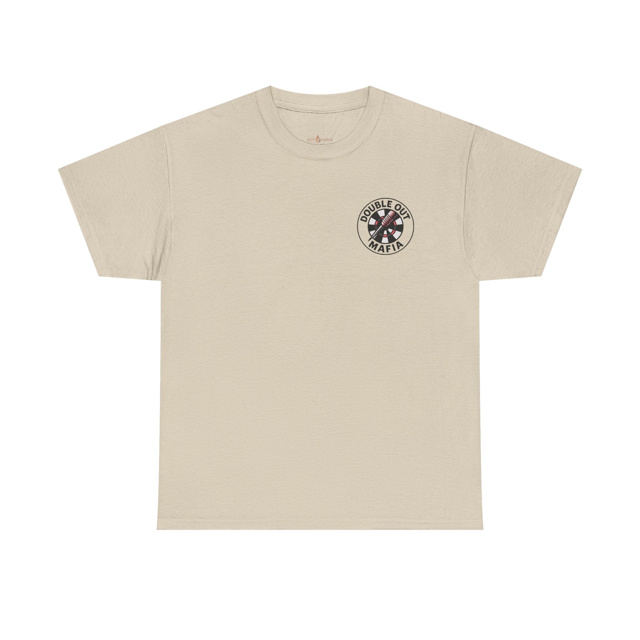 Double Out Mafia Darts Tee — Retro Dartboard Logo T-Shirt