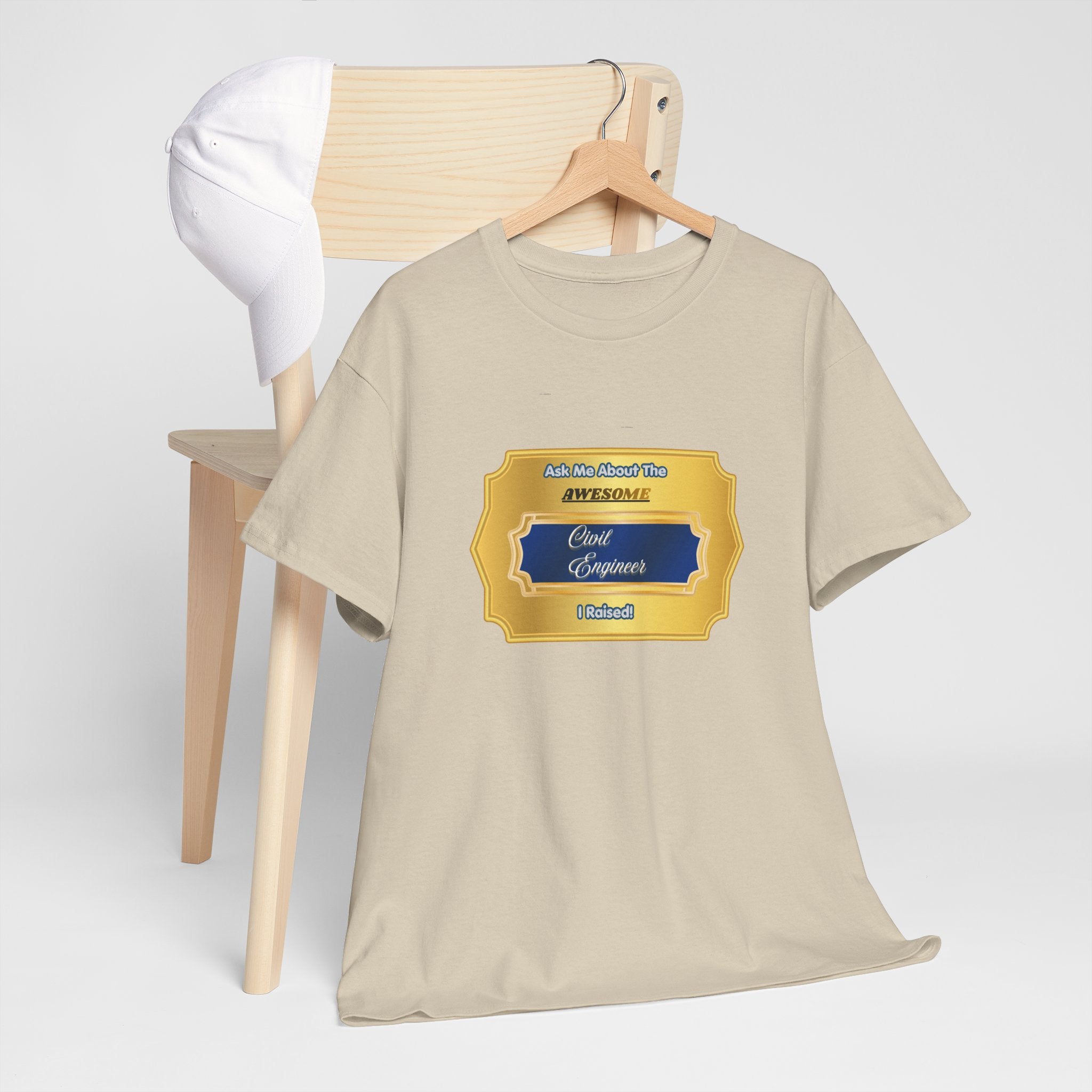 Proud Civil Engineer Parent T-Shirt - Awesome Civil Engineer I Raised Gift - Premium Engineering Mom & Dad Shirt