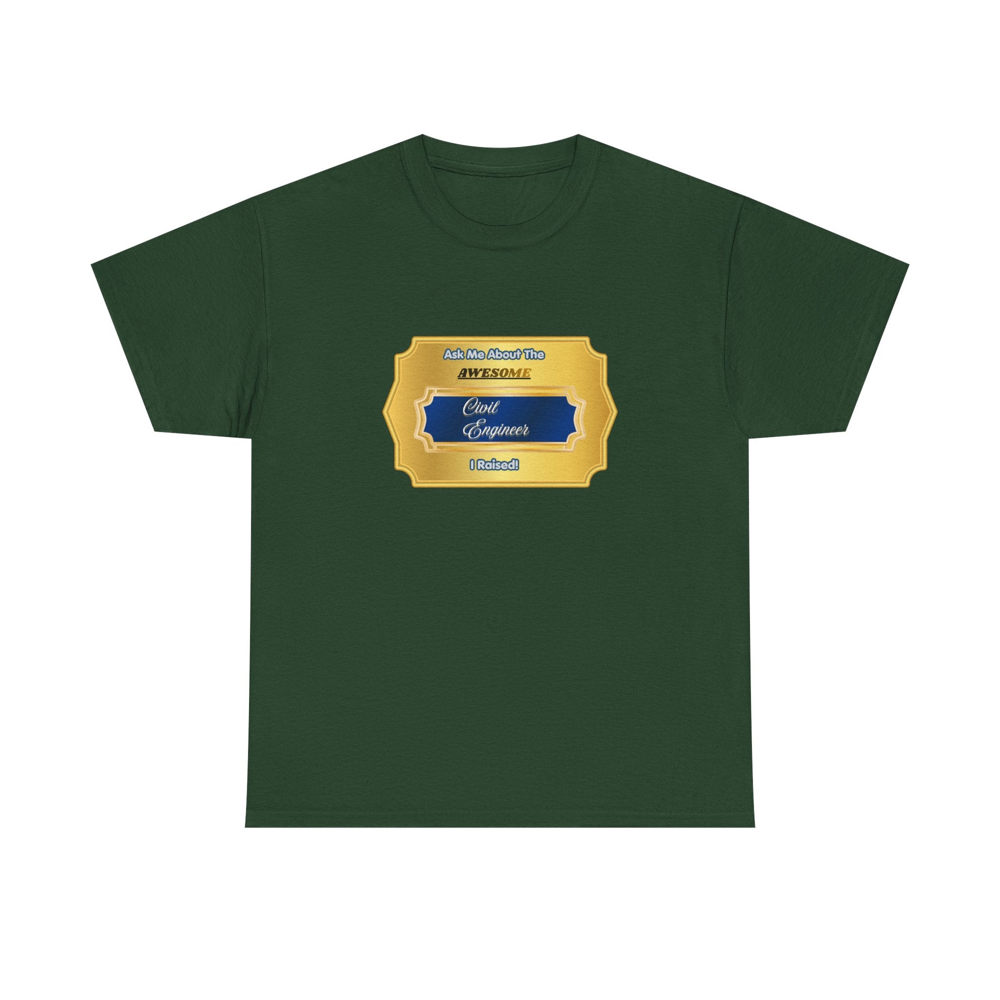 Proud Civil Engineer Parent T-Shirt - Awesome Civil Engineer I Raised Gift - Premium Engineering Mom & Dad Shirt