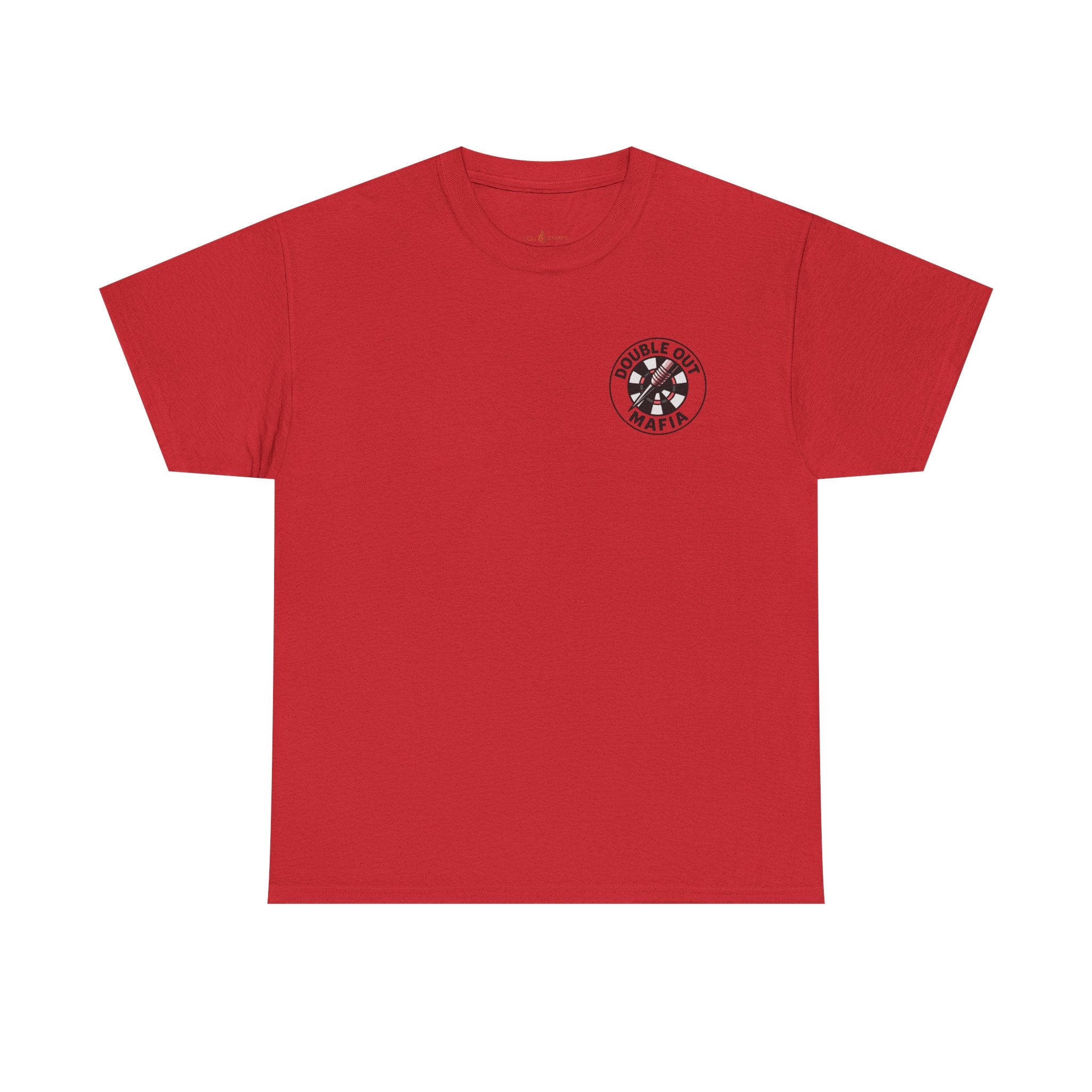 Double Out Mafia Darts Tee — Retro Dartboard Logo T-Shirt