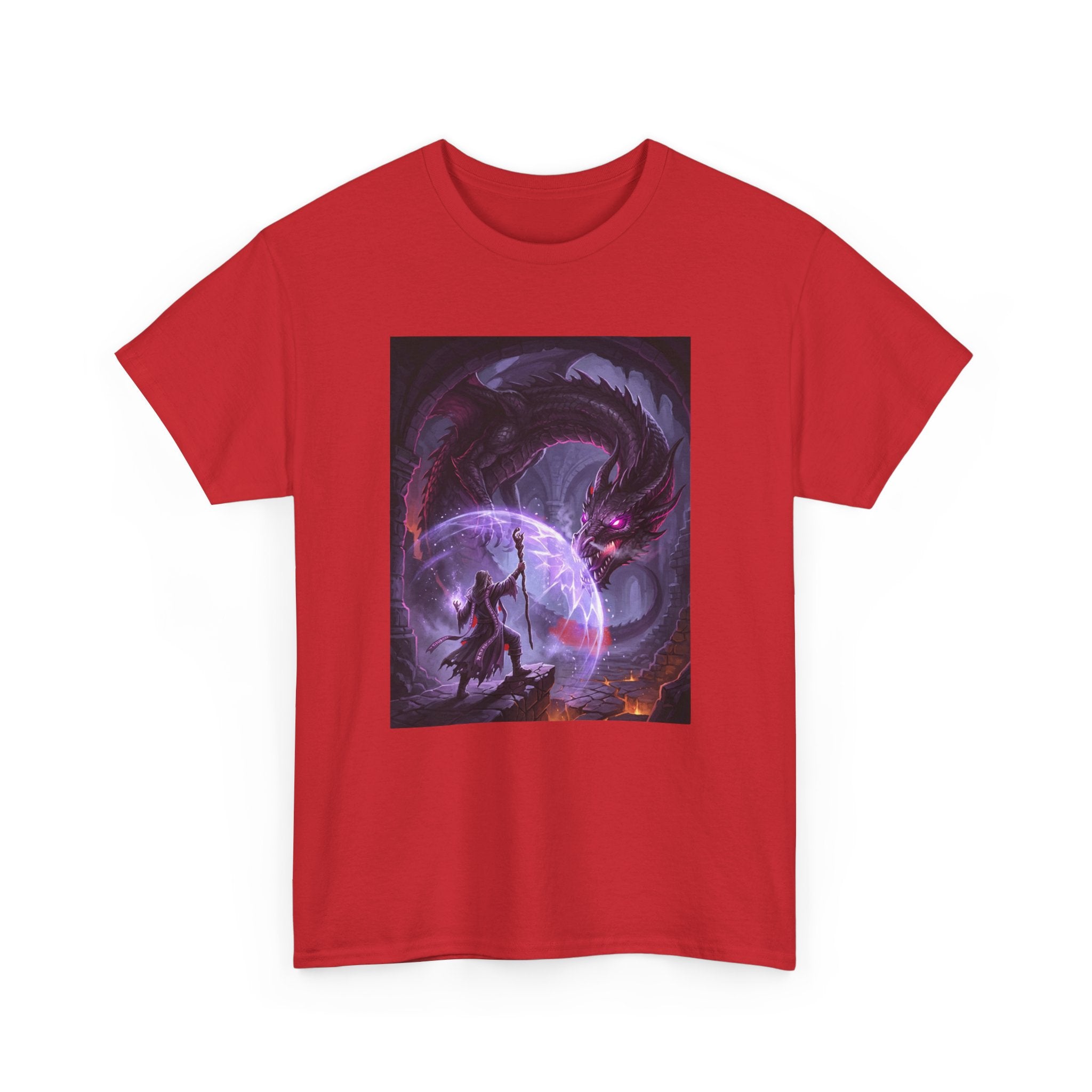 Dragon Moon T‑Shirt — Fantasy Night Warrior Graphic Tee