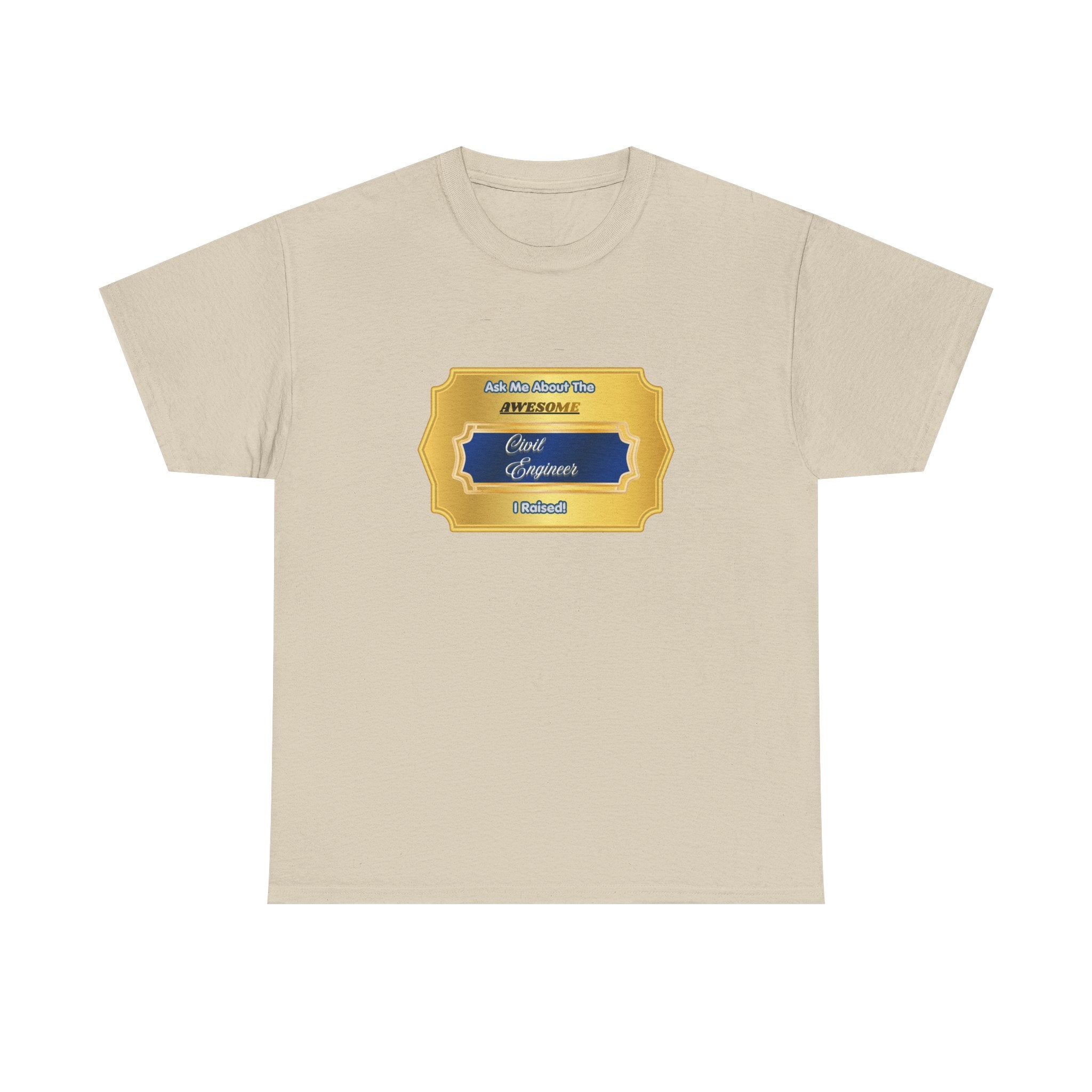 Proud Civil Engineer Parent T-Shirt - Awesome Civil Engineer I Raised Gift - Premium Engineering Mom & Dad Shirt