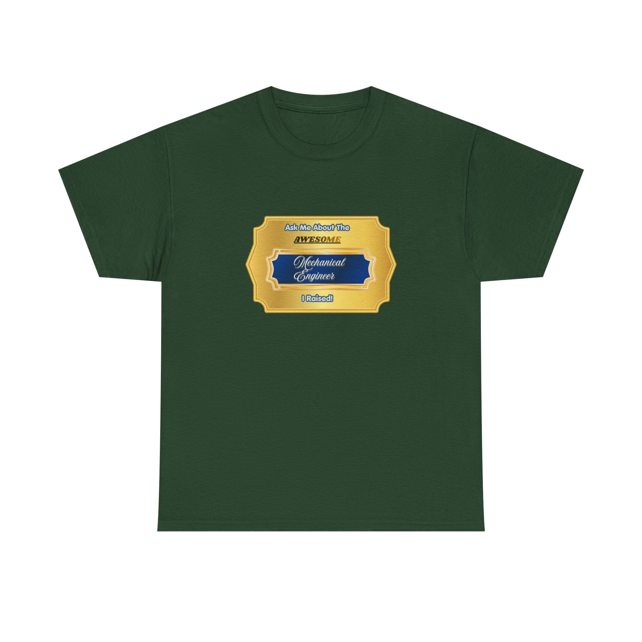 Proud Mechanical Engineer Parent T-Shirt - Awesome Engineer I Raised Gift - Premium Graphic Tee for Mom & Dad