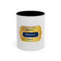 Proud Parent Gift: Ask Me About The Awesome Pharmacist I Raised Mug - Elegant Gold & Blue Design for Mom or Dad