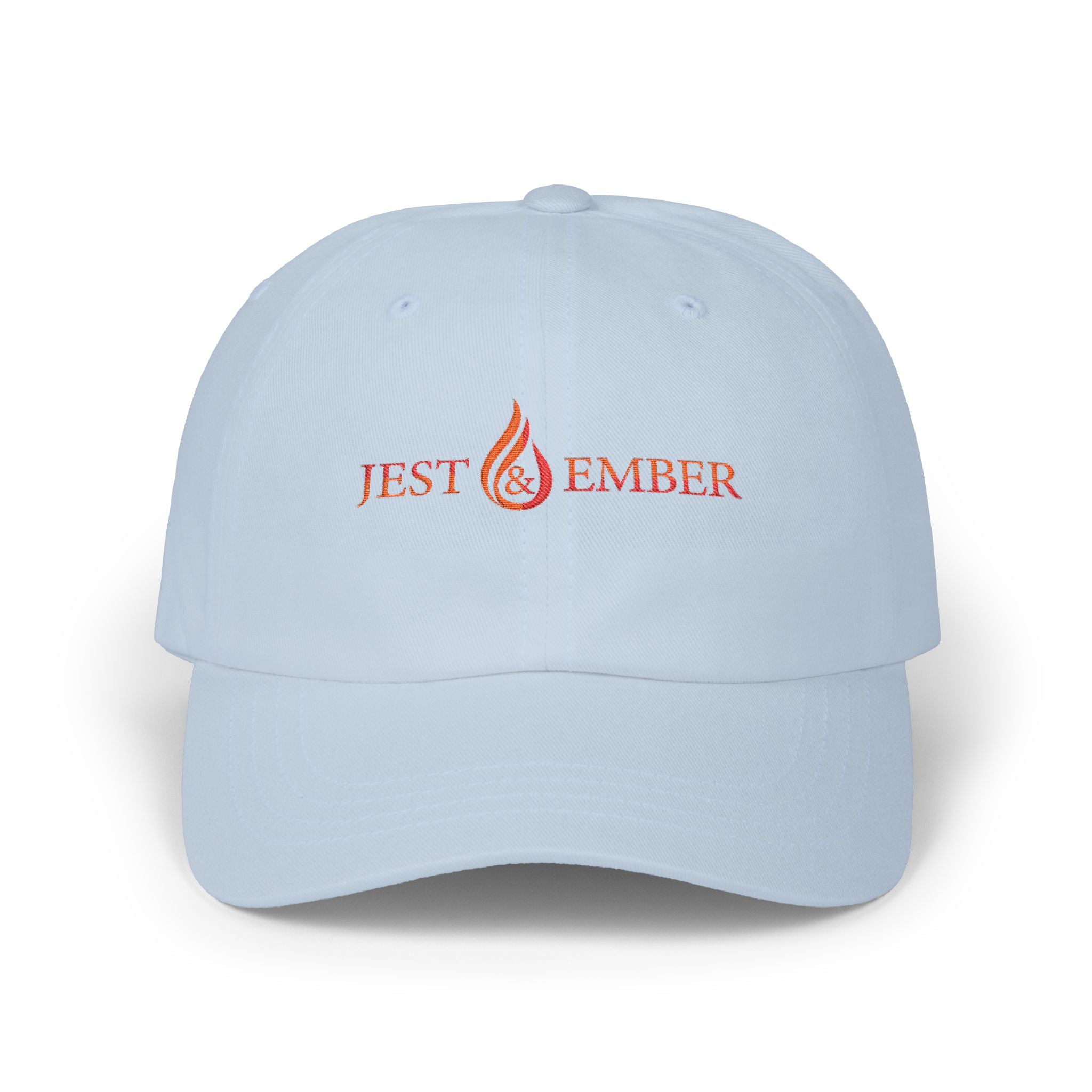 Jest & Ember flame logo Dad Cap | Embroidered baseball hat, adjustable