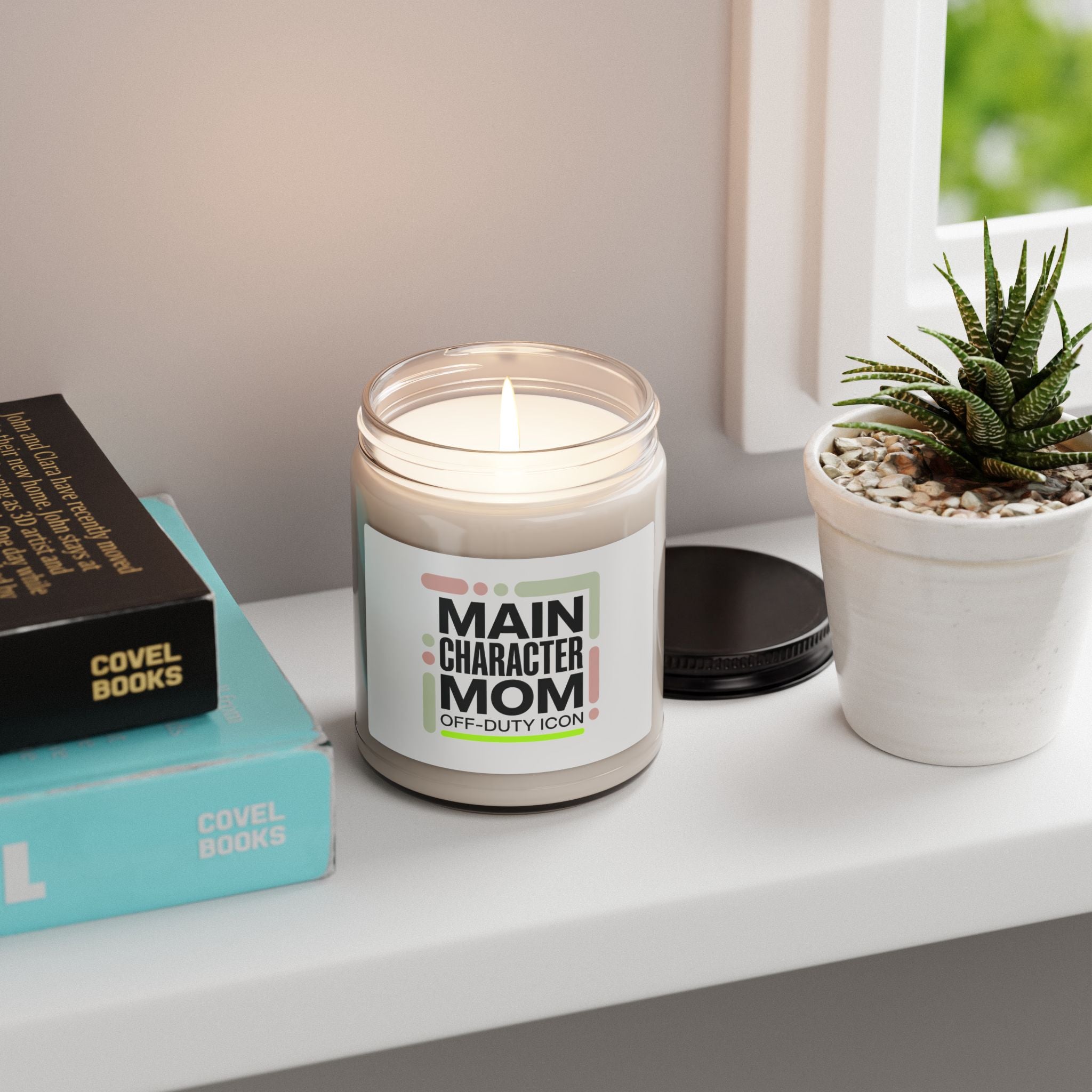 Main Character Mom Candle, Scented Soy 9oz | Cool Mom, Minimal Typography
