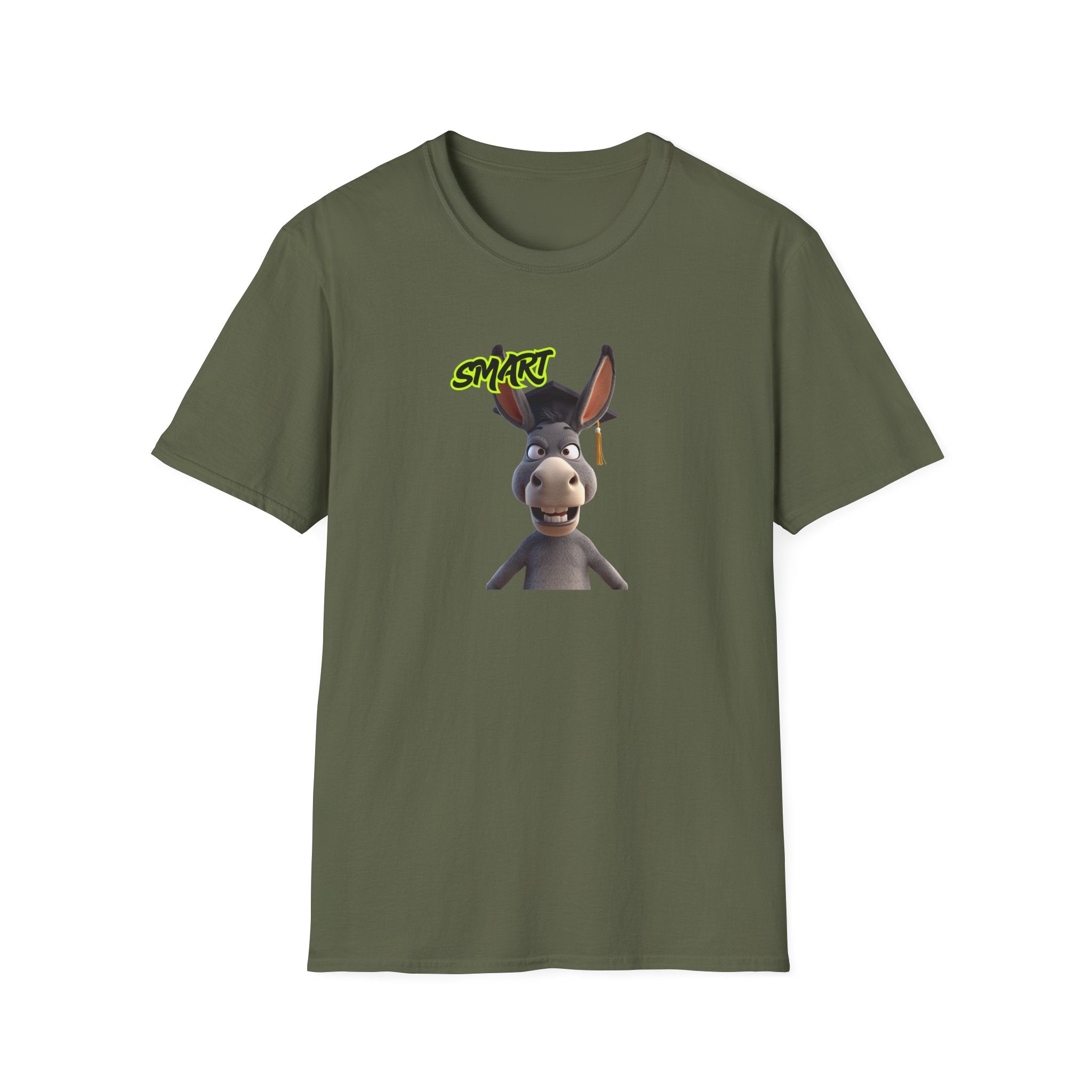 Donkey 'Smart' Graphic Tee — Cute Cartoon Donkey T-Shirt