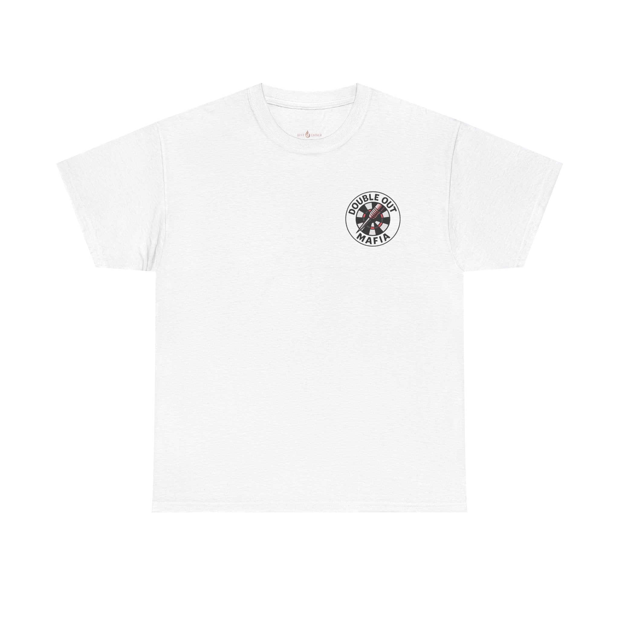 Double Out Mafia Darts Tee — Retro Dartboard Logo T-Shirt