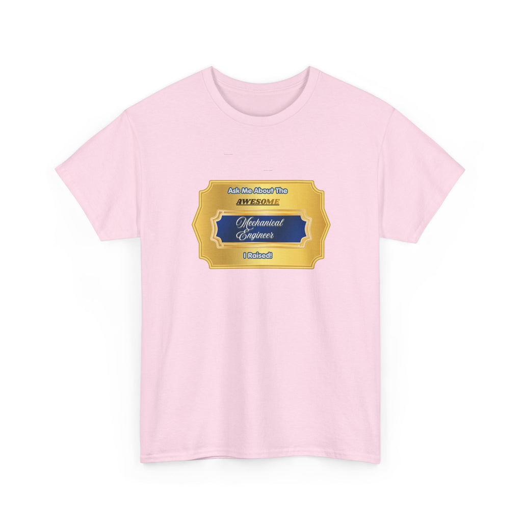 Proud Mechanical Engineer Parent T-Shirt - Awesome Engineer I Raised Gift - Premium Graphic Tee for Mom & Dad