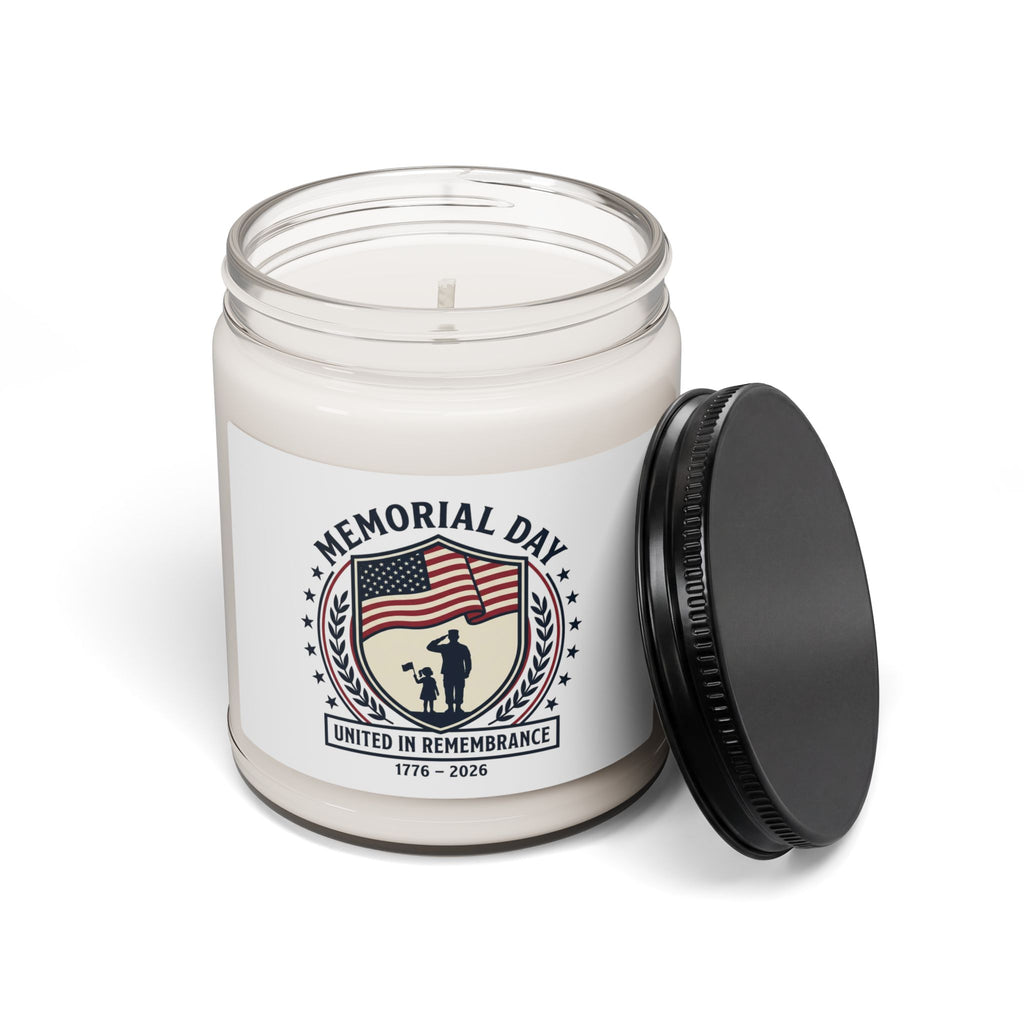 Memorial Day 1776–2026 Soy Candle | USA 250 Vintage Distressed Americana