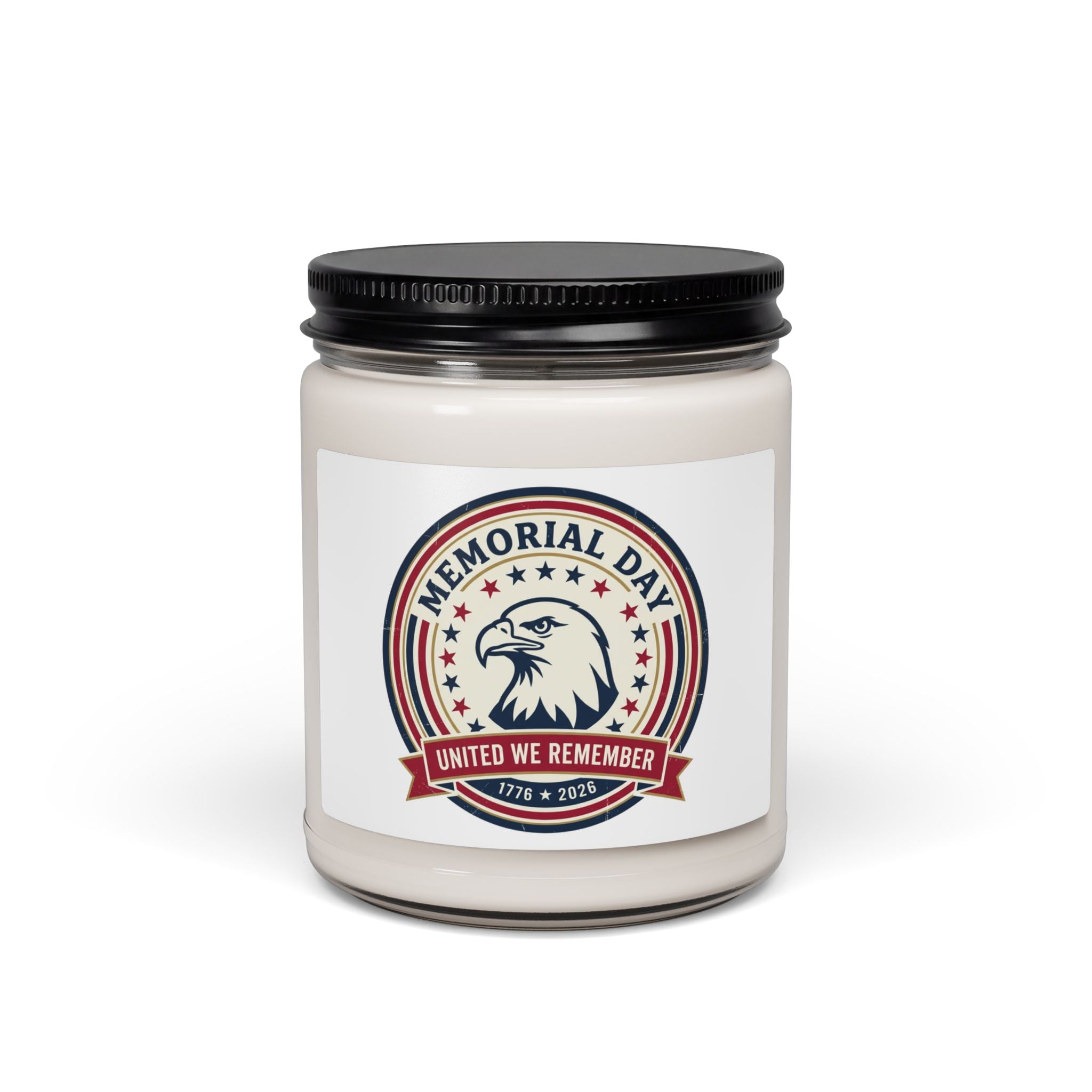 Memorial Day 1776–2026 Soy Candle | USA 250, vintage distressed patriotic