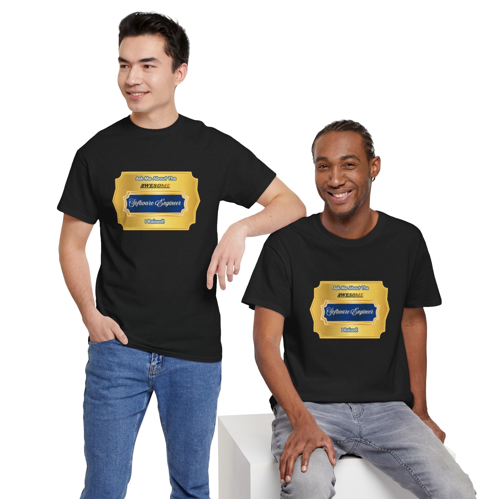 Proud Parent Gift: "Ask Me About The Awesome Software Engineer I Raised" T-Shirt - Premium Graduation & Father's Day Tee