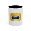 Ask Me About The Awesome Teacher I Raised Coffee Mug - Proud Parent Gift for Mom and Dad - Elegant Gold Badge Design Tea Cup