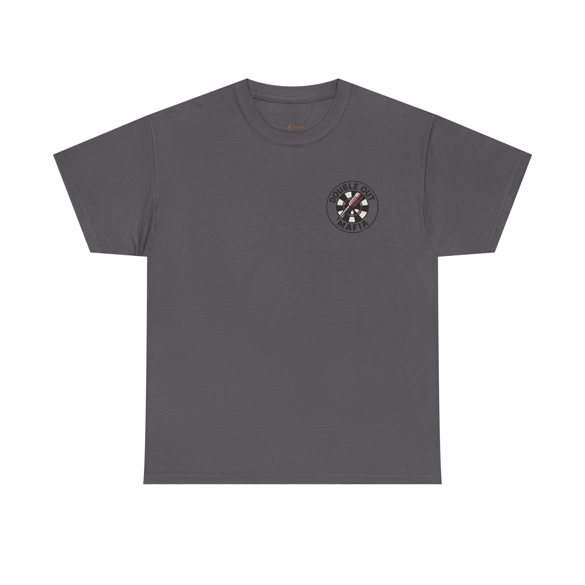 Double Out Mafia Darts Tee — Retro Dartboard Logo T-Shirt