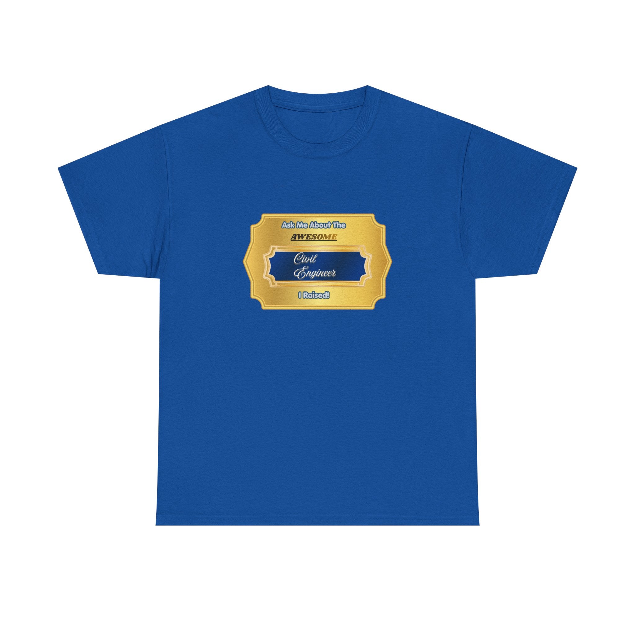 Proud Civil Engineer Parent T-Shirt - Awesome Civil Engineer I Raised Gift - Premium Engineering Mom & Dad Shirt