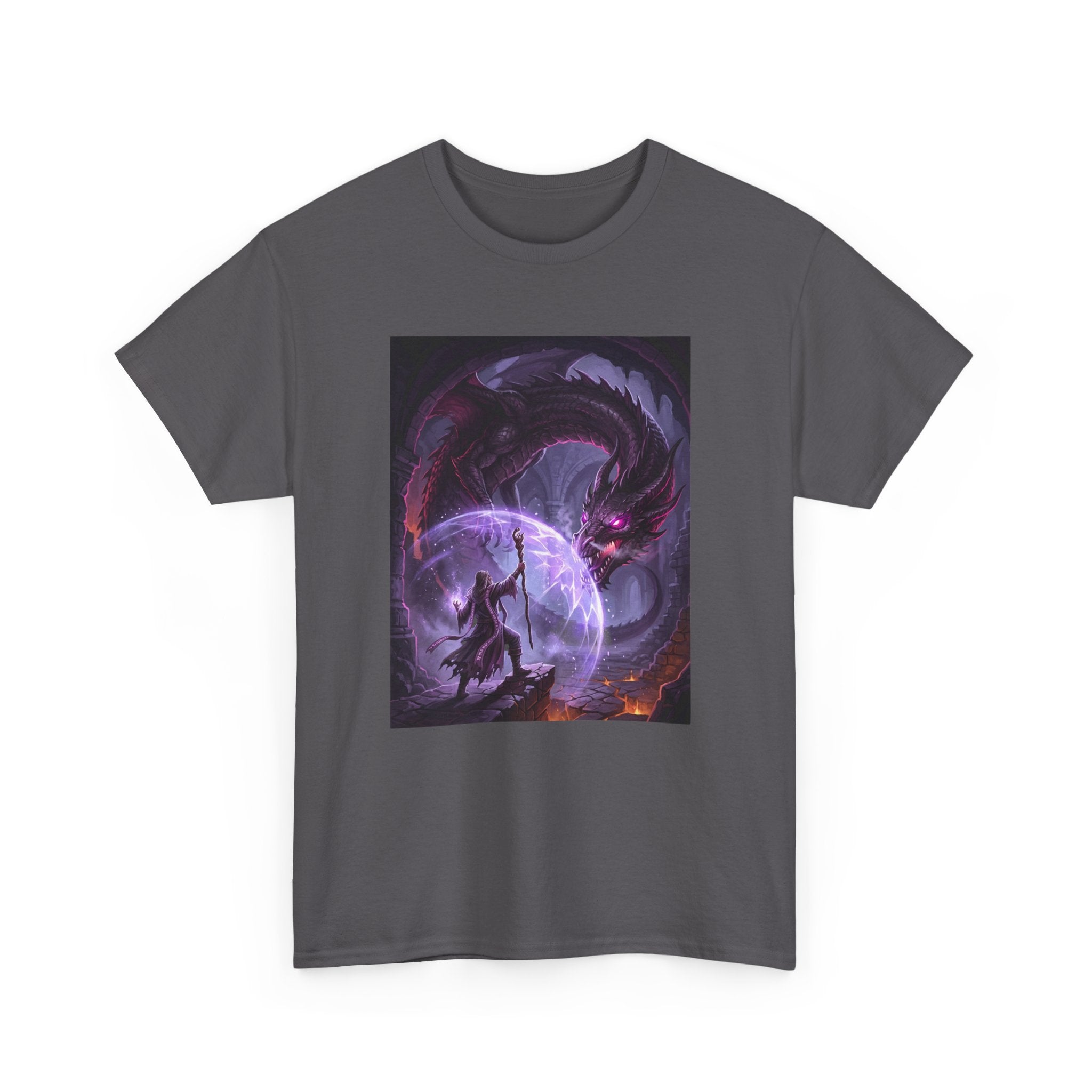 Dragon Moon T‑Shirt — Fantasy Night Warrior Graphic Tee
