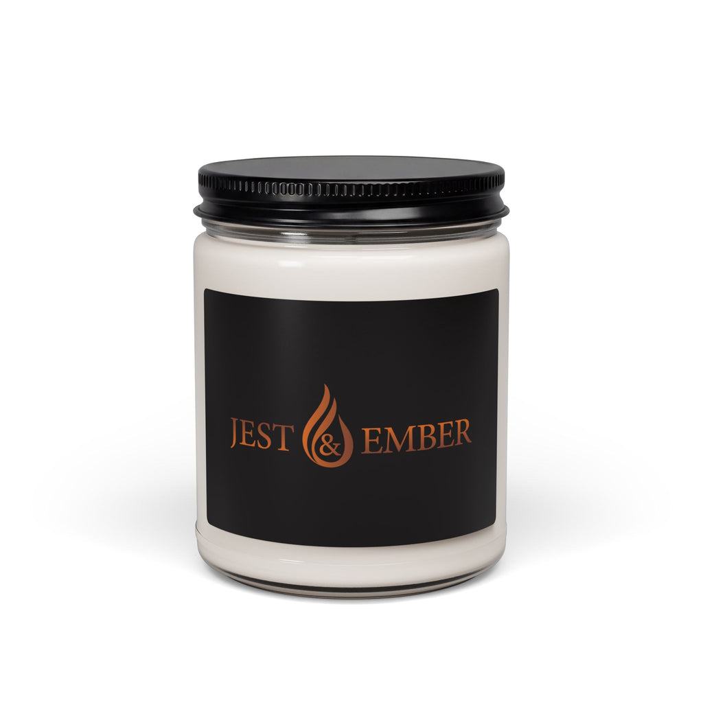 Jest & Ember Flame Logo Soy Candle, 9oz | Scented Jar Candle