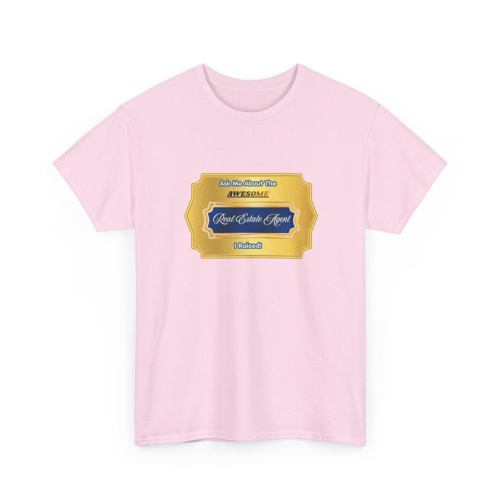 Proud Real Estate Agent Parent T-Shirt - Awesome Realtor Gift for Mom or Dad - Professional Success Celebration Tee