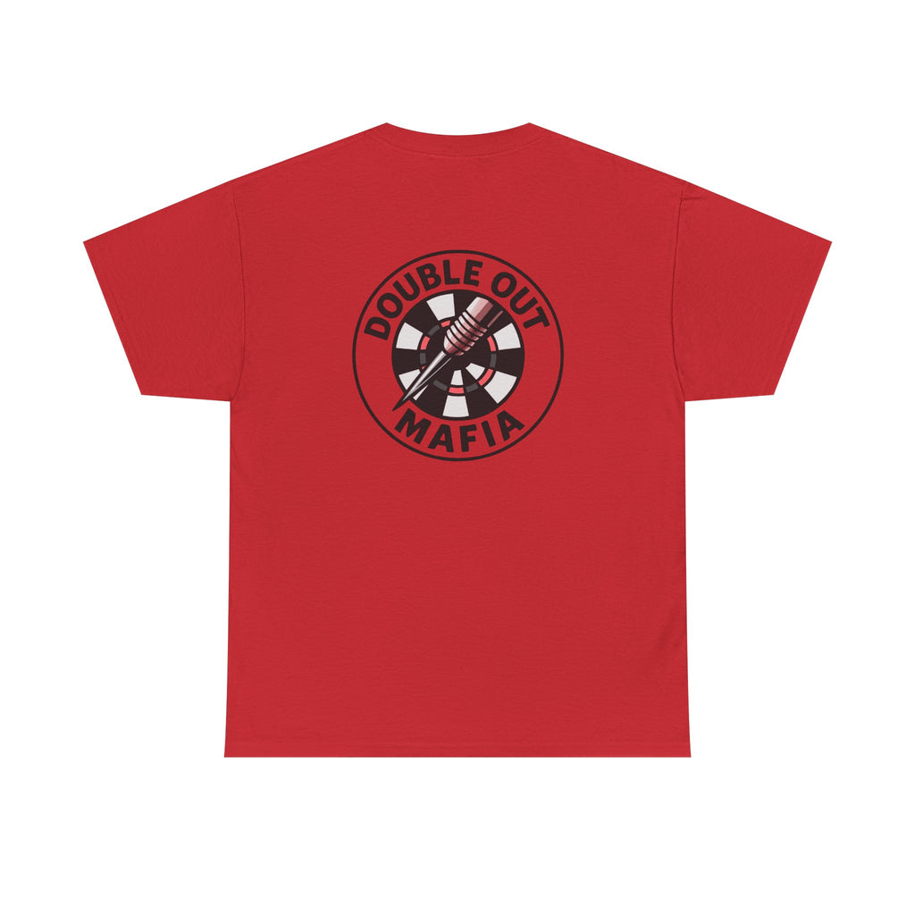 Double Out Mafia Darts Tee — Retro Dartboard Logo T-Shirt