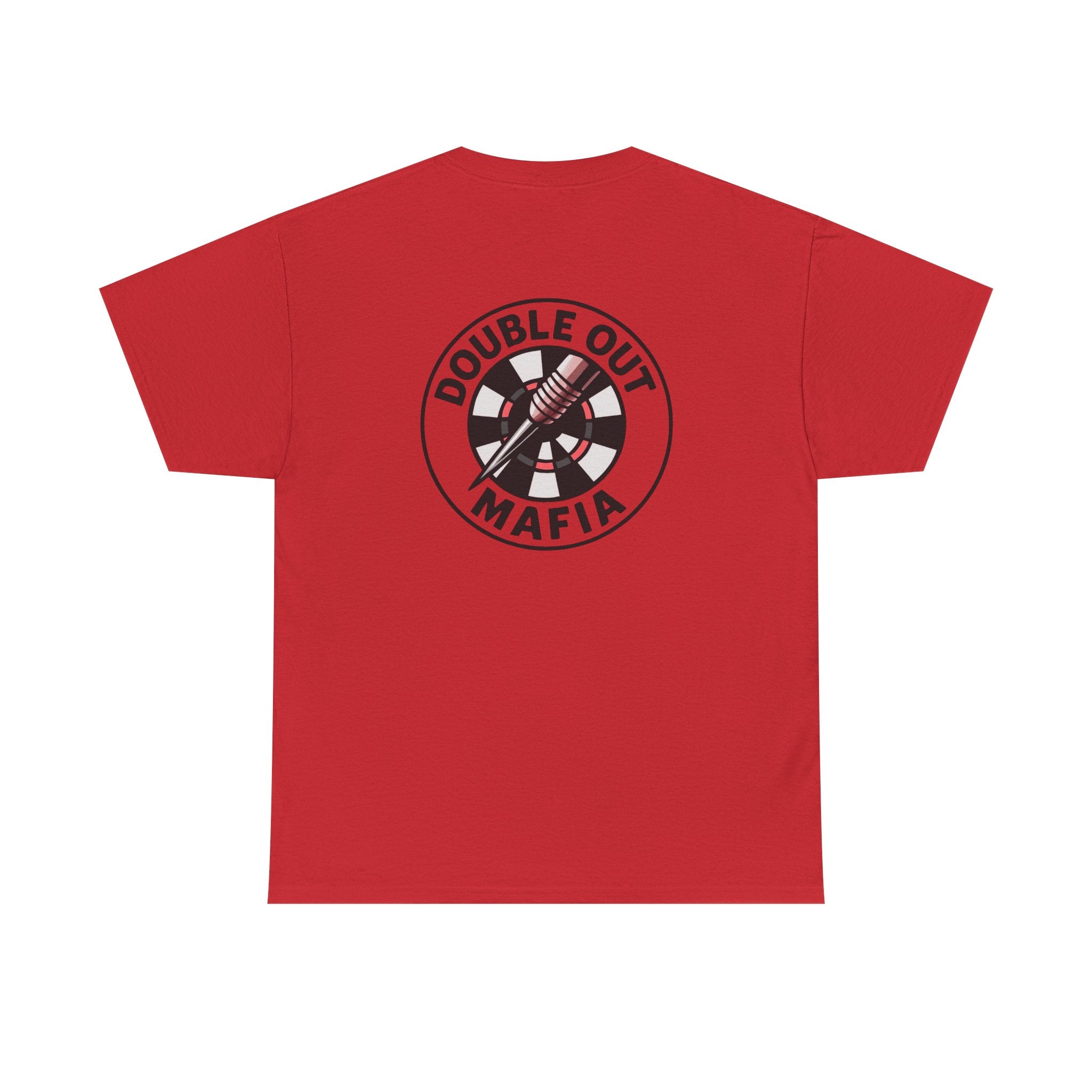Double Out Mafia Darts Tee — Retro Dartboard Logo T-Shirt