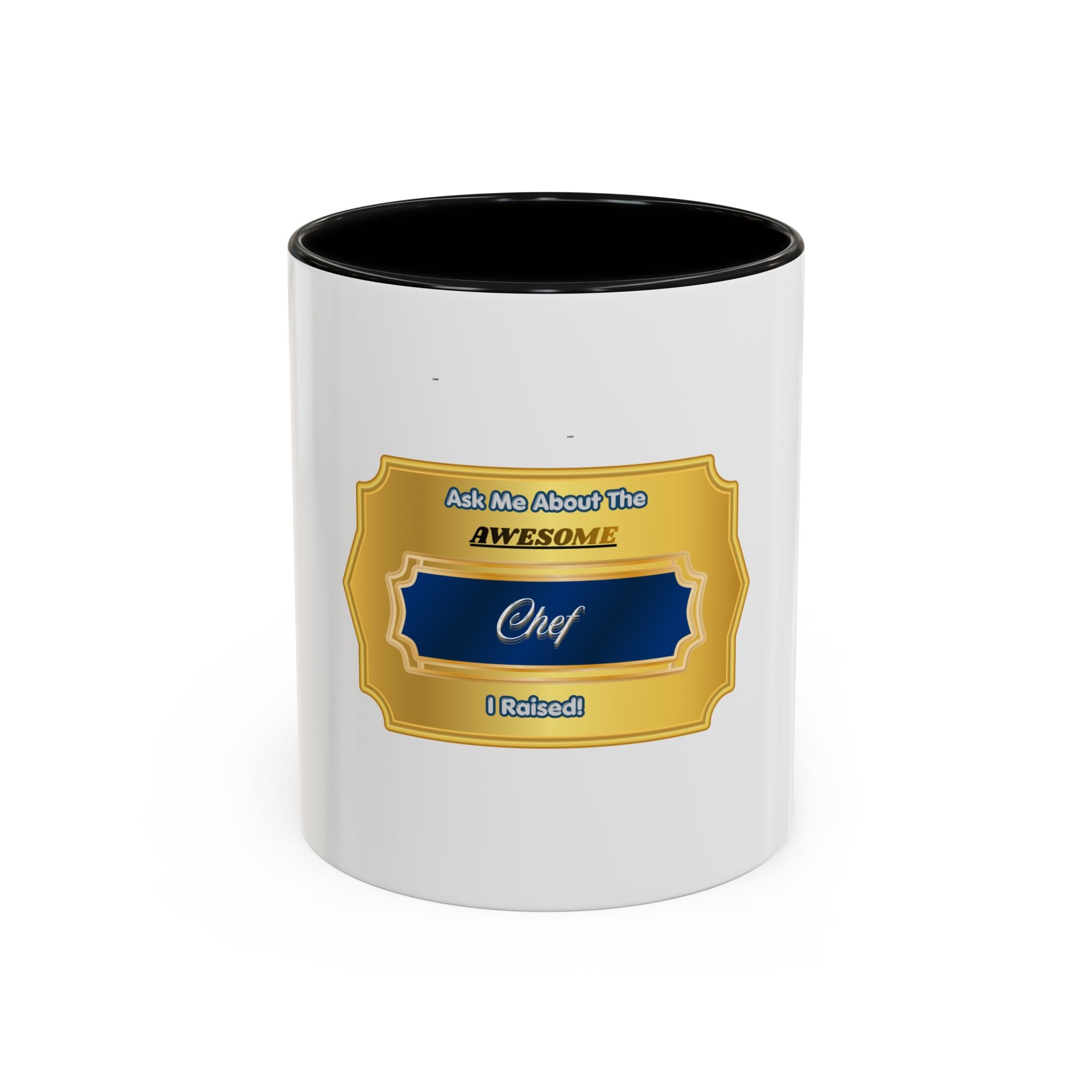 Proud Parent Chef Mug - Ask Me About The Awesome Chef I Raised - Unique Gift for Mom or Dad of a Professional Cook, 11oz Ceramic Cup