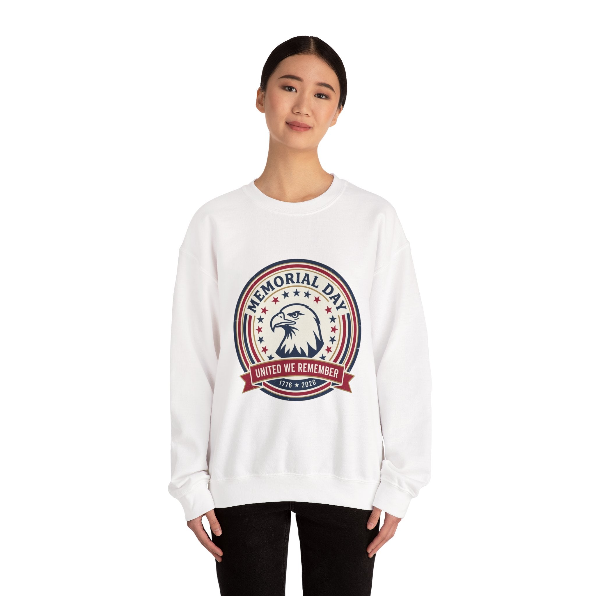 Memorial Day USA 250 Crewneck Sweatshirt | 1776–2026 Vintage Distressed Americana