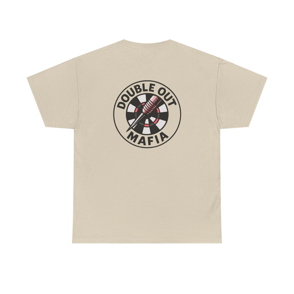 Double Out Mafia Darts Tee — Retro Dartboard Logo T-Shirt