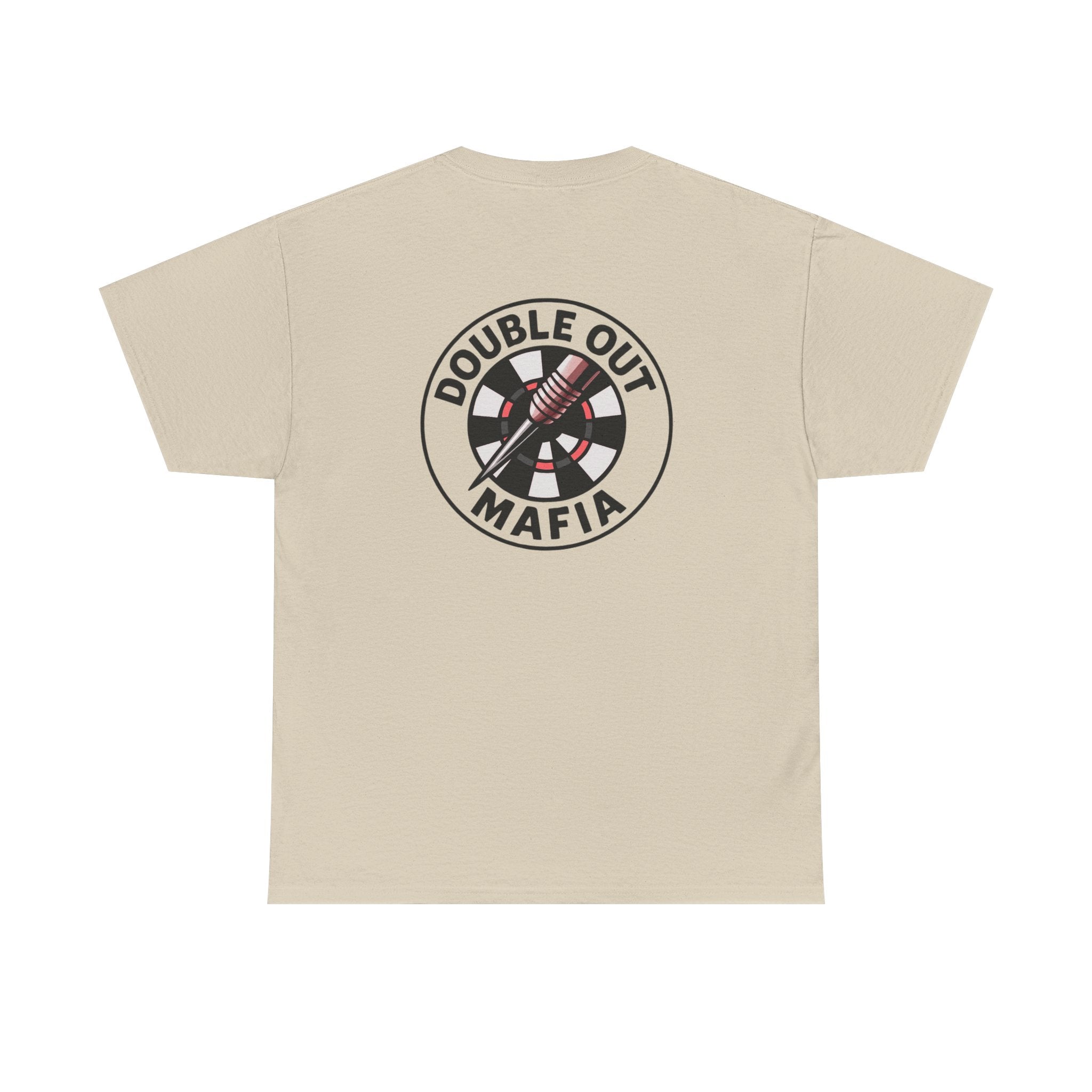 Double Out Mafia Darts Tee — Retro Dartboard Logo T-Shirt