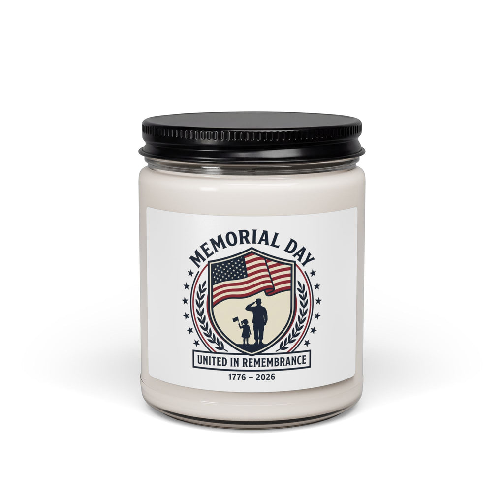 Memorial Day 1776–2026 Soy Candle | USA 250 Vintage Distressed Americana