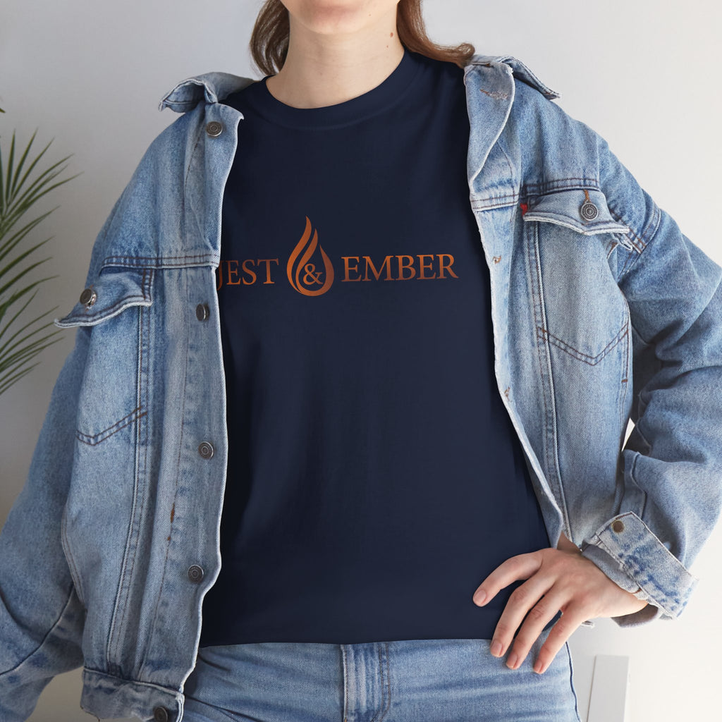 Jest & Ember flame logo shirt