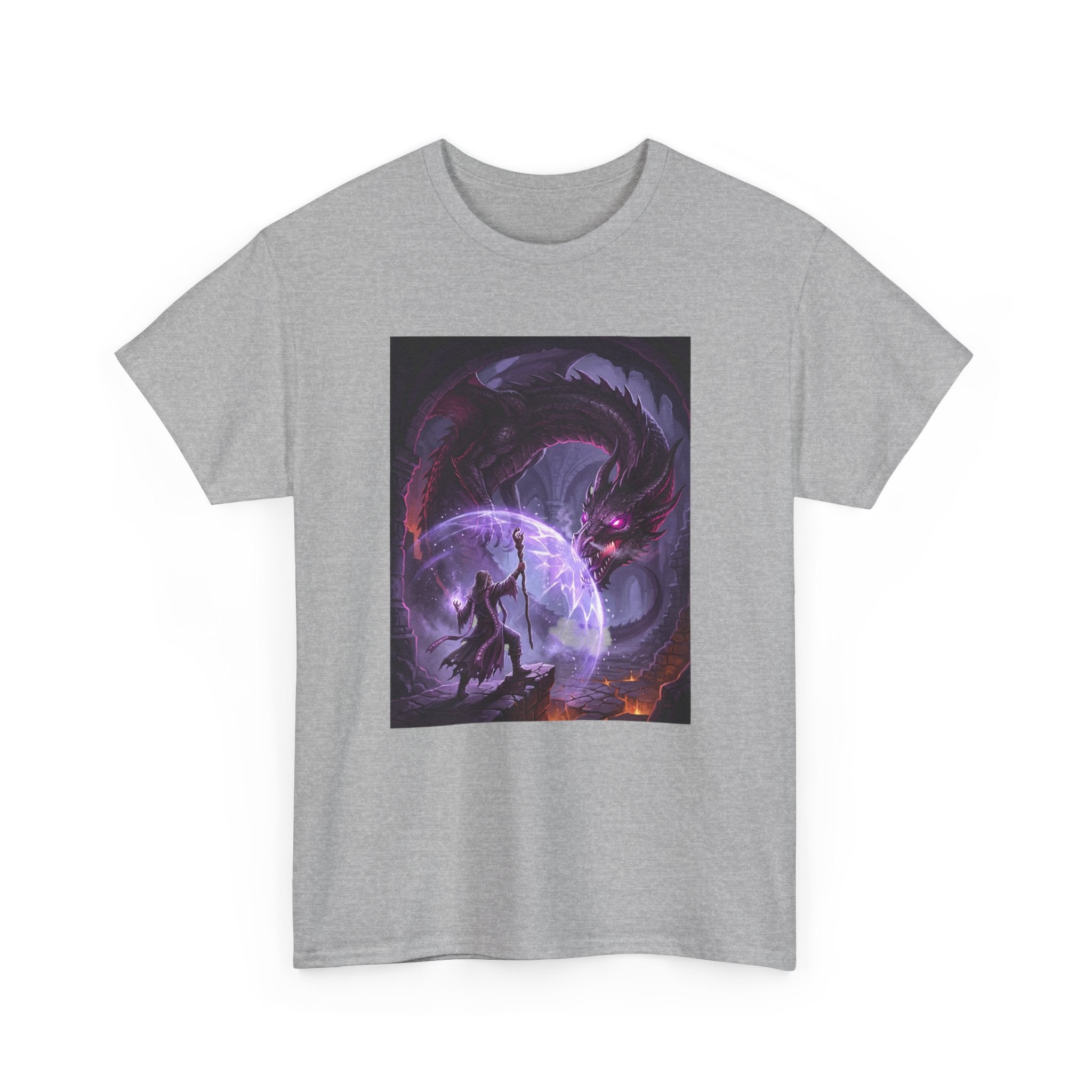 Dragon Moon T‑Shirt — Fantasy Night Warrior Graphic Tee