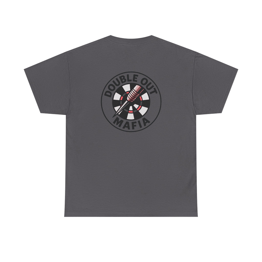 Double Out Mafia Darts Tee — Retro Dartboard Logo T-Shirt