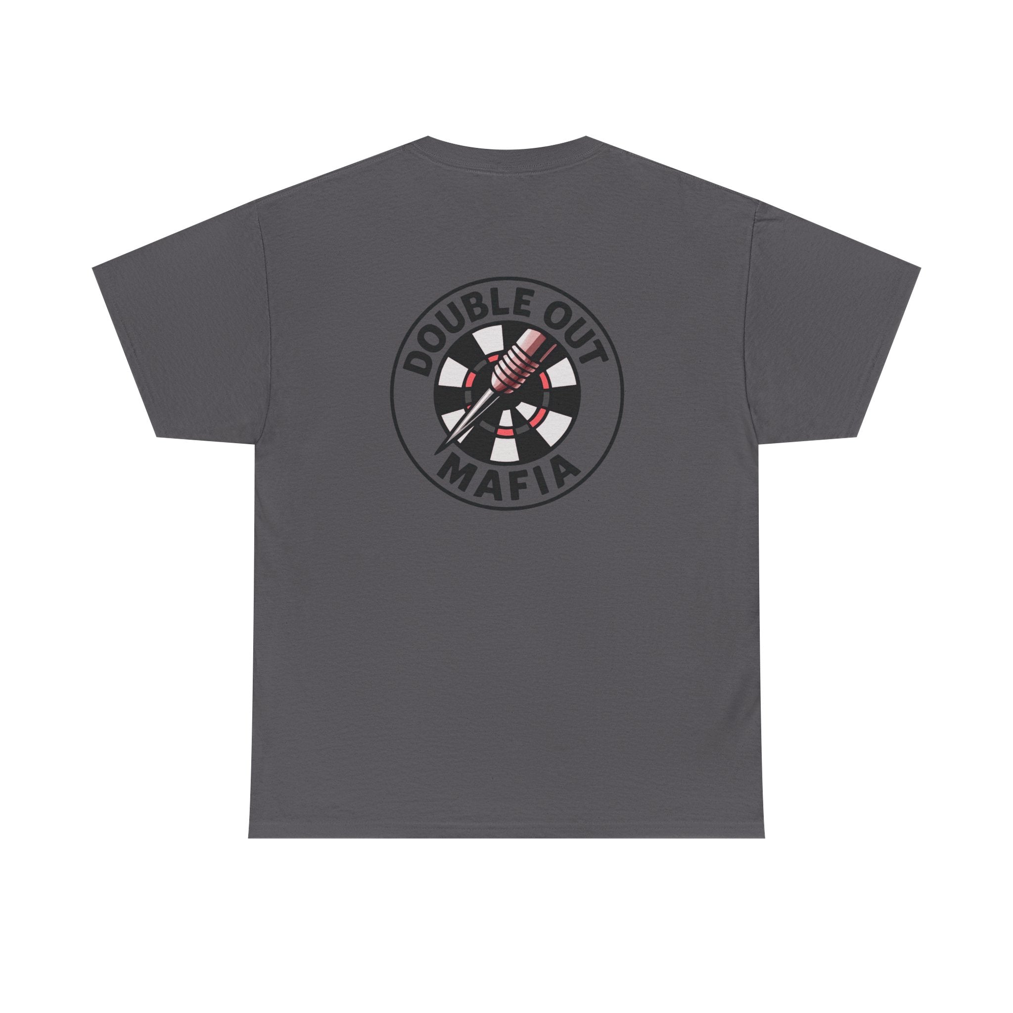 Double Out Mafia Darts Tee — Retro Dartboard Logo T-Shirt