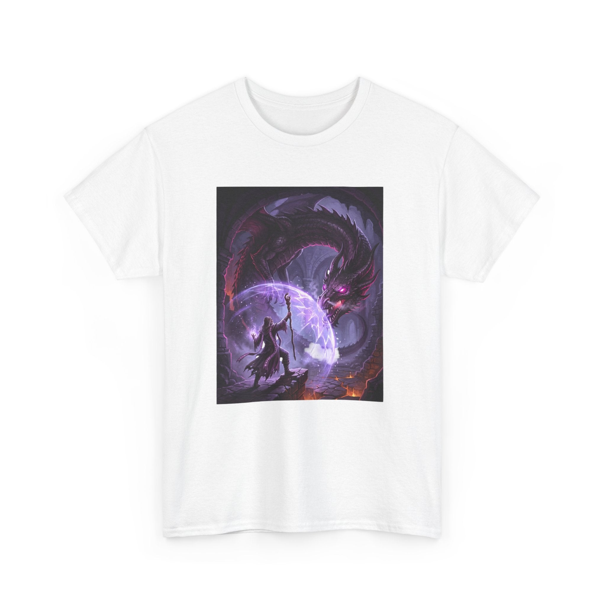 Dragon Moon T‑Shirt — Fantasy Night Warrior Graphic Tee