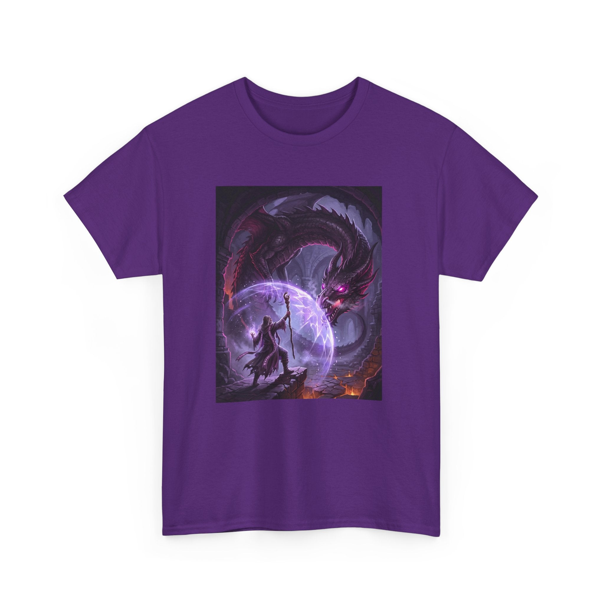 Dragon Moon T‑Shirt — Fantasy Night Warrior Graphic Tee