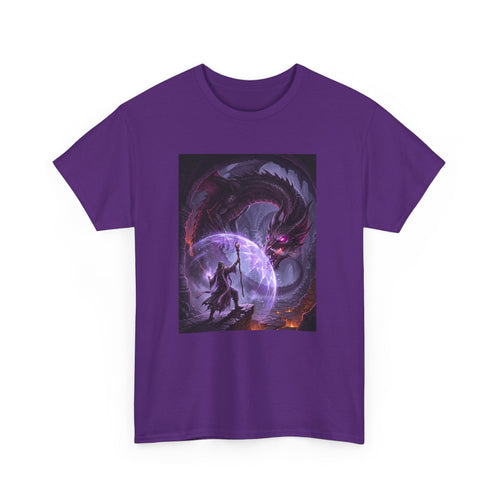 Dragon Moon T‑Shirt — Fantasy Night Warrior Graphic Tee