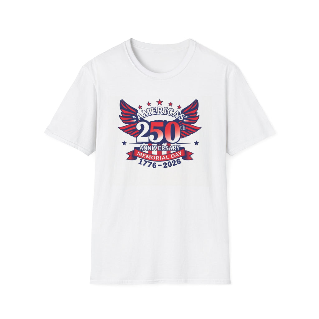 Memorial Day 250th Anniversary T-Shirt – "America's 250 Anniversary 1776–2026" Patriotic Tee