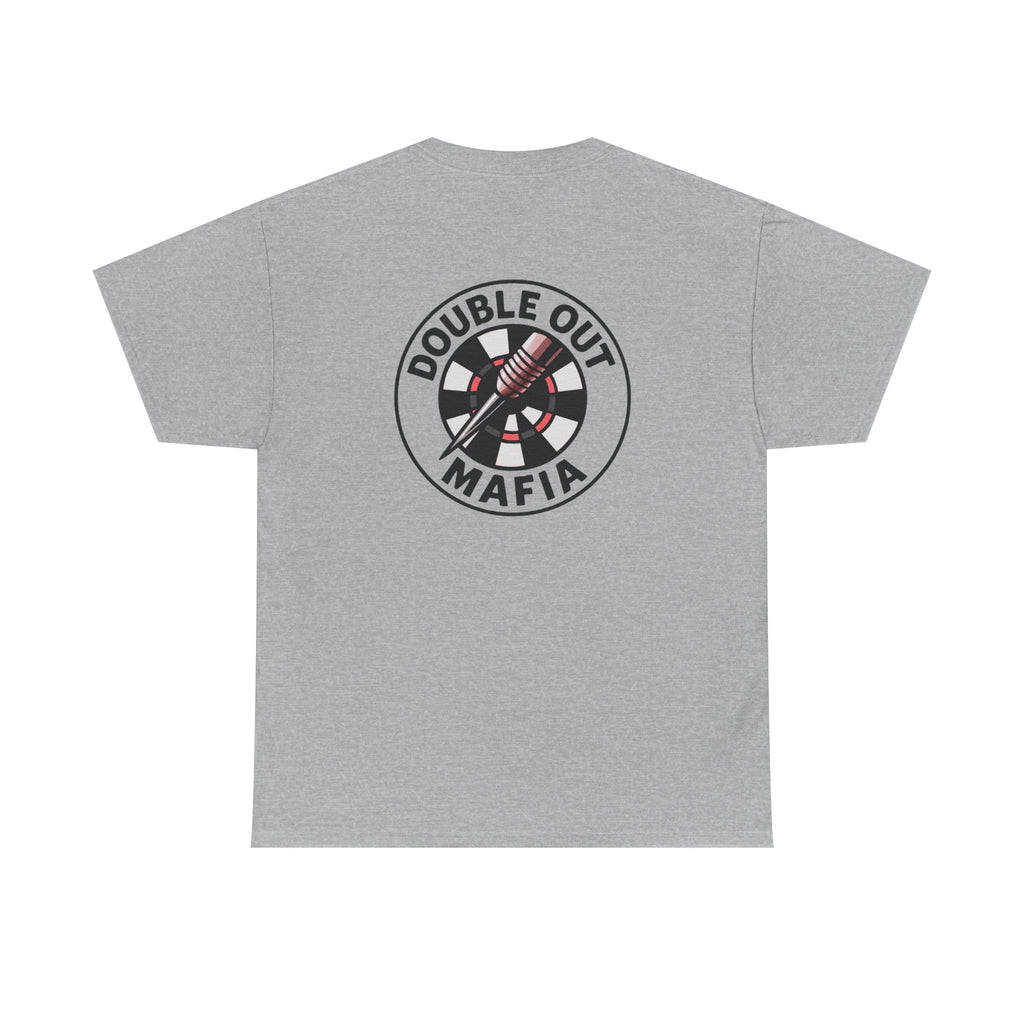 Double Out Mafia Darts Tee — Retro Dartboard Logo T-Shirt